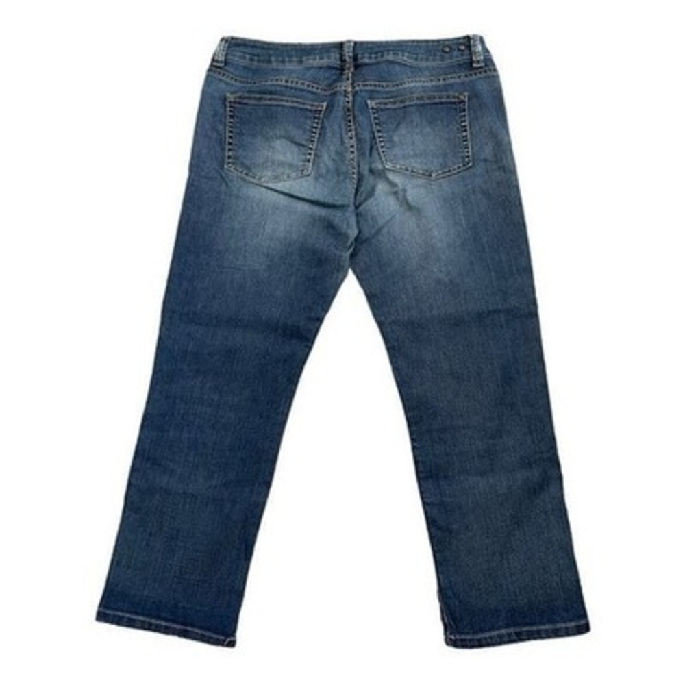 CAbi 764 Women's Cropped Jeans Size 6 Medium Wash Blue Stretch Denim Excellent - Picture 6 of 6